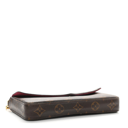 Louis Vuitton Monogram Pochette Felicie Chain Wallet Fuchsia 5 of 11