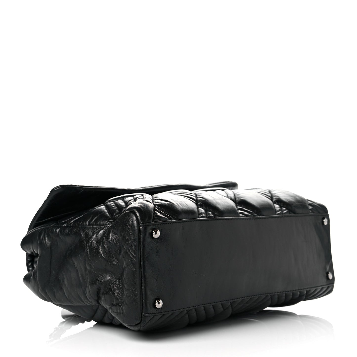Lambskin In and Out XL Maxi Flap Black