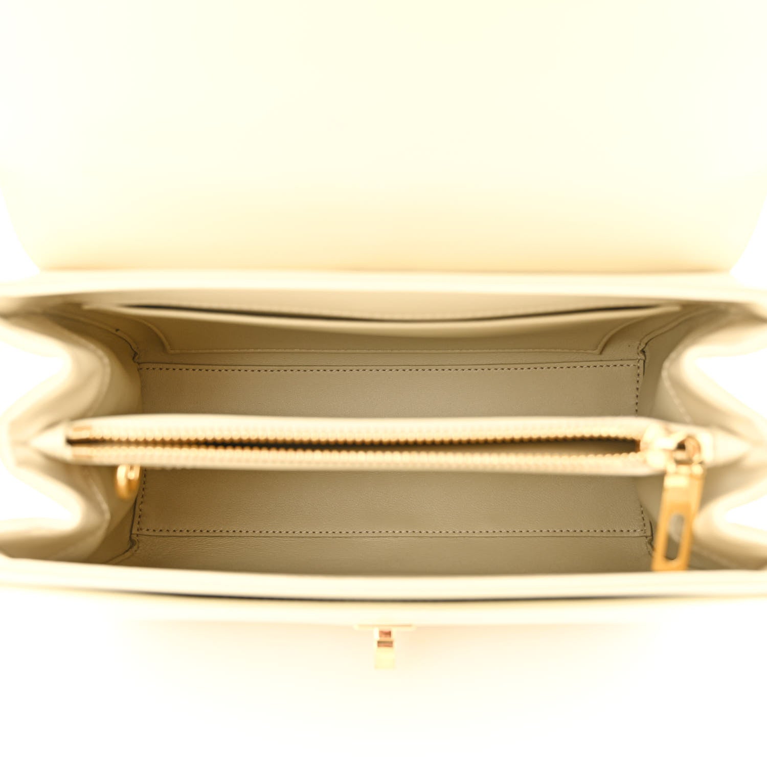 Celine Satinated Calfskin Small 16 Top Handle Bag Limestone 5 of 13