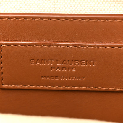 Saint Laurent Raffia Monogram Medium Sac Charnerie Naturale Brick 6 of 13