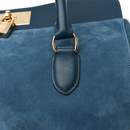 Hermes Veau Grizzly Swift Toolbox 33 Bleu Tempete 10 of 13