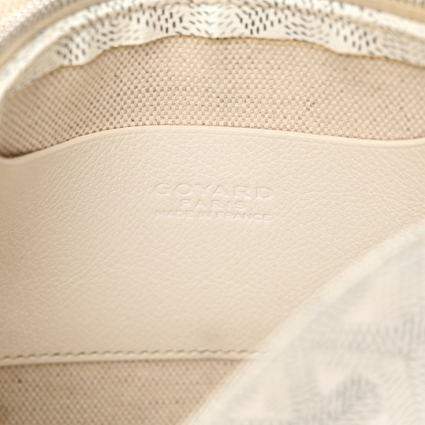 Goyardine Plumet Wallet Clutch White