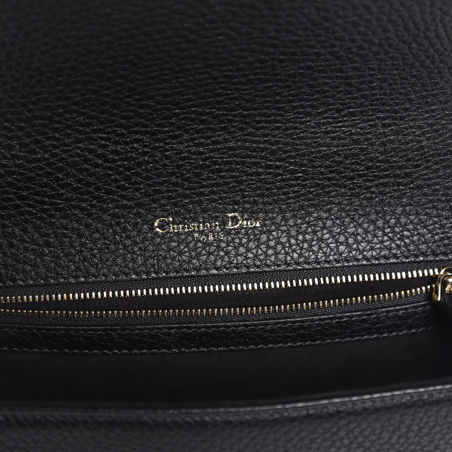 Grained Calfskin Medium Diorama Flap Bag Black