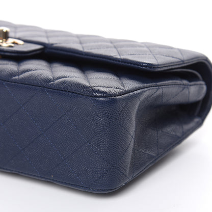 Chanel Caviar Quilted Medium Double Flap Navy 9 of 10