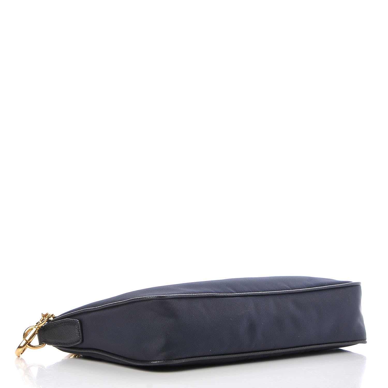 Prada Tessuto Nylon Saffiano Crossbody Bag Black Blue 4 of 8