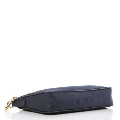 Prada Tessuto Nylon Saffiano Crossbody Bag Black Blue 4 of 8