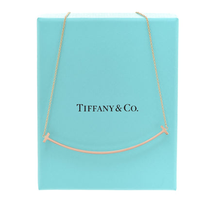 Tiffany 18K Rose Gold Large T Smile Pendant Necklace 6 of 6