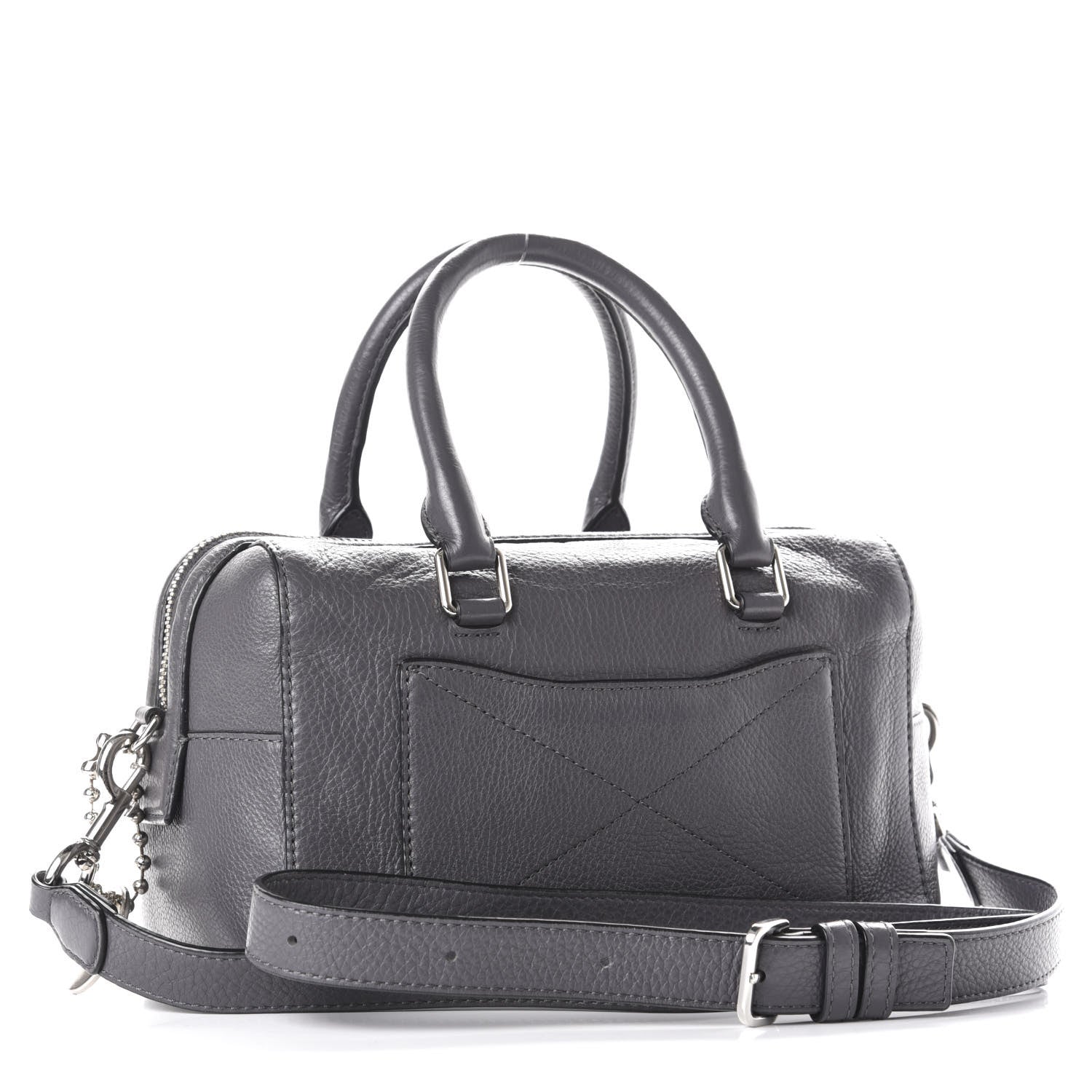 Marc Jacobs Calfskin Recruit Bauletto Satchel Tote Bag Grey 3 of 12