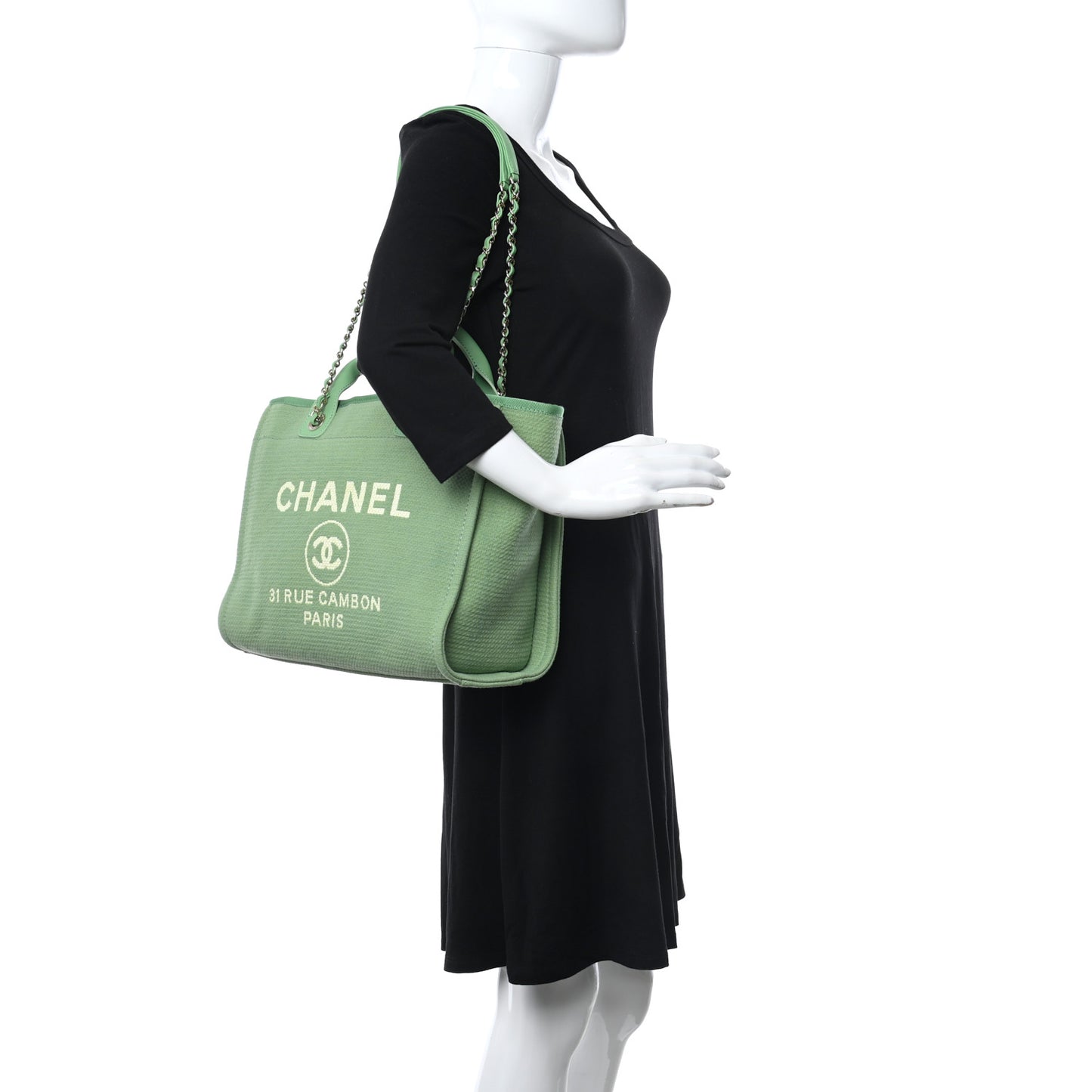 Mixed Fibers Small Deauville Tote Green