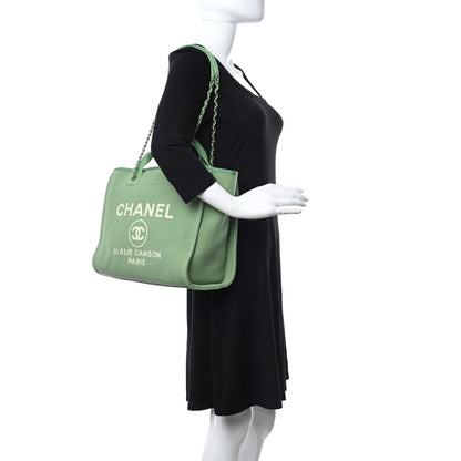 Chanel Mixed Fibers Small Deauville Tote Green 2 of 12
