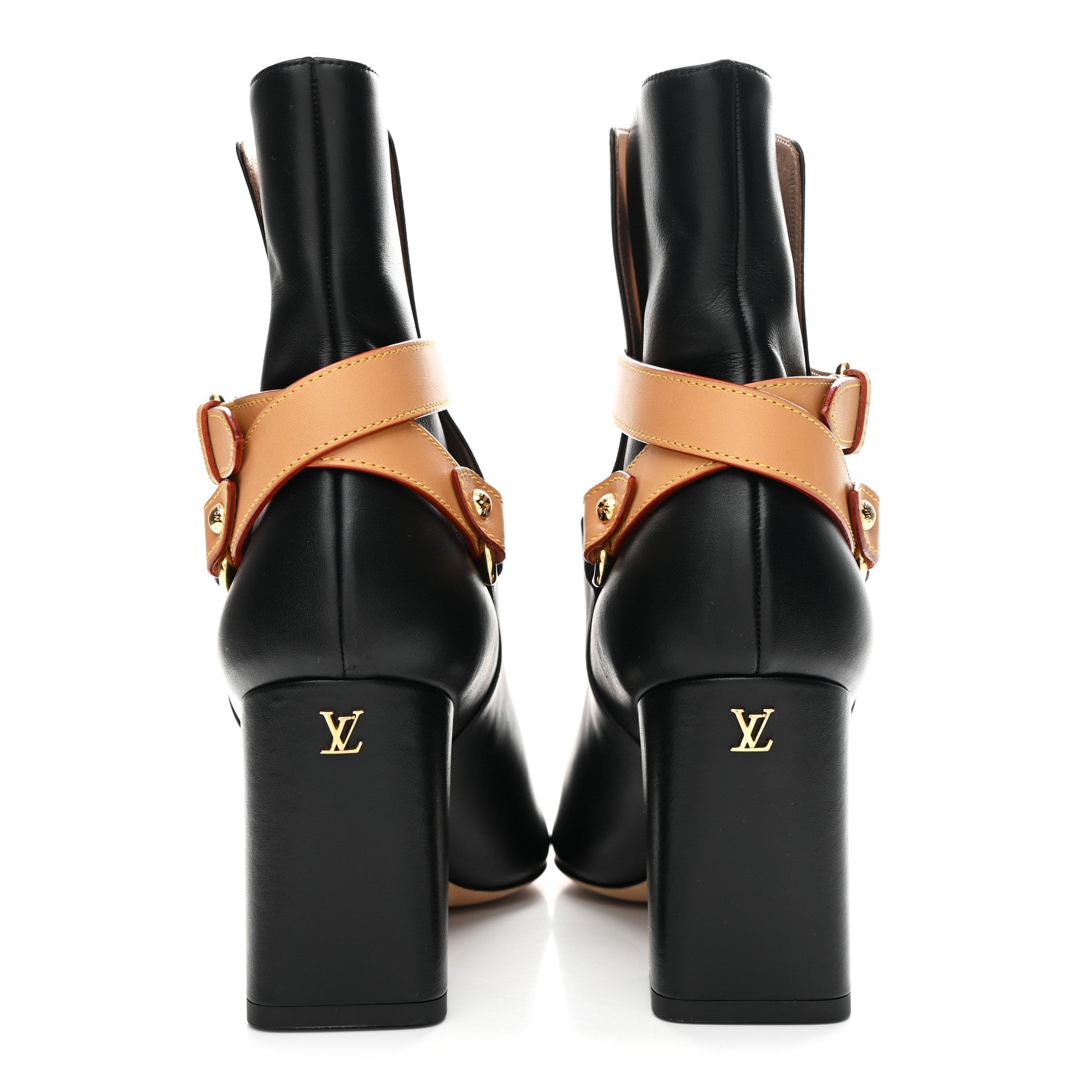 Louis Vuitton Calfskin Belted Parisienne Ankle Boots 41 Black 6 of 10