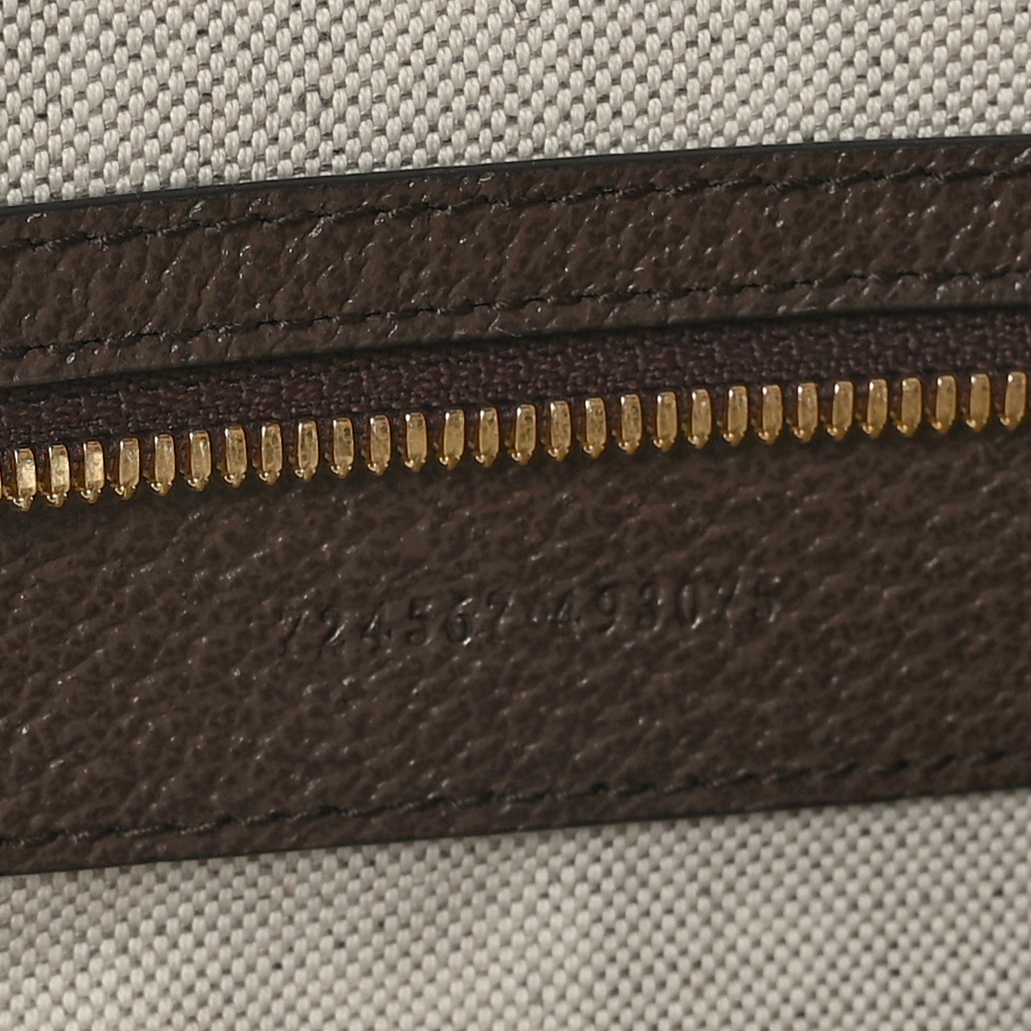 Gucci Monogram Jumbo GG Textured Dollar Calfskin Web Maxi Duffle Bag Camel Ebony 6 of 10
