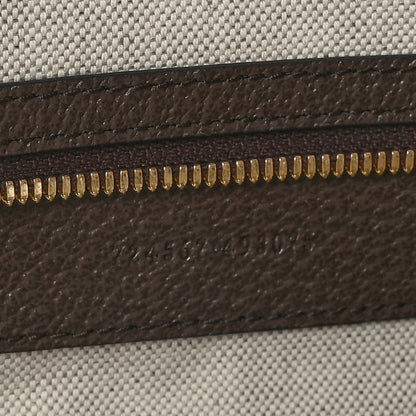 Gucci Monogram Jumbo GG Textured Dollar Calfskin Web Maxi Duffle Bag Camel Ebony 6 of 10