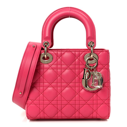 Christian Dior Lambskin Cannage Small My ABCDior Lady Dior Fraise 1 of 10