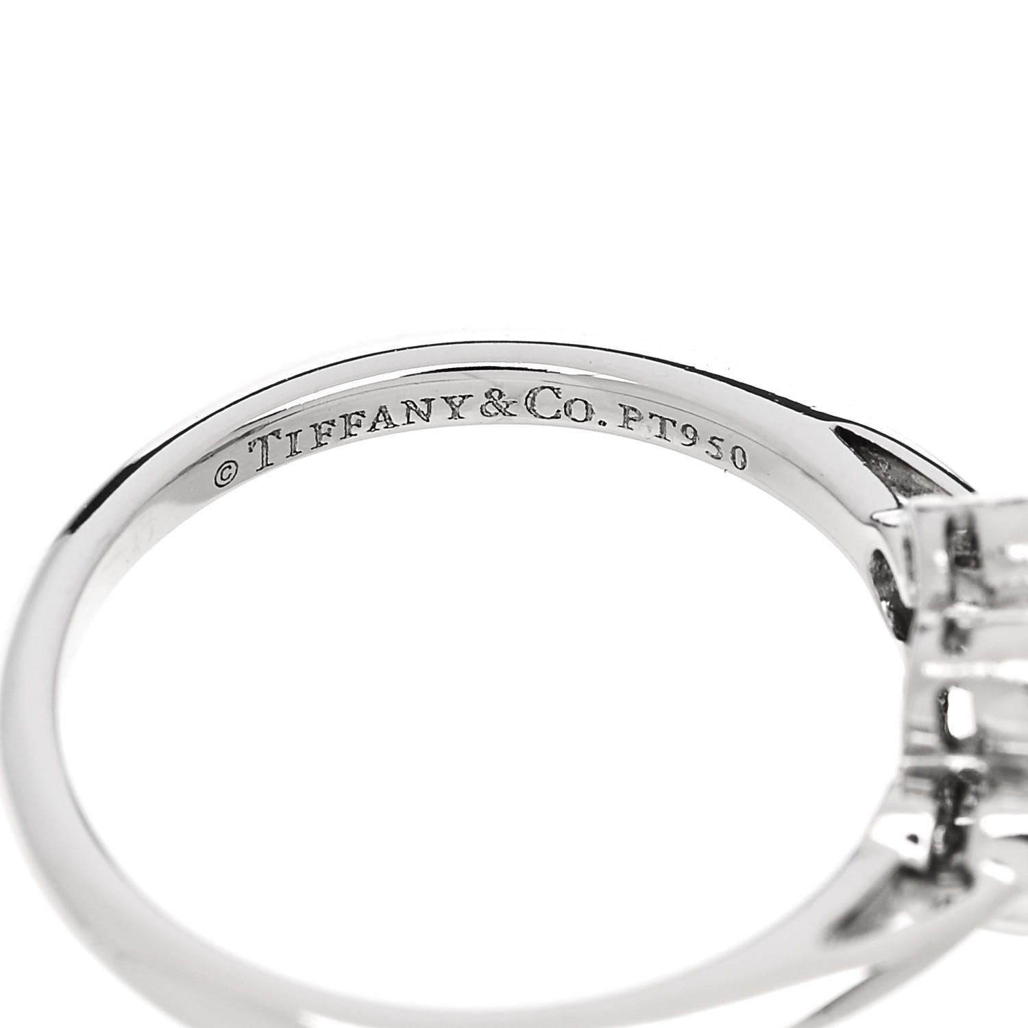 Tiffany Platinum Diamond Enchant Flower Ring 48 4.5 4 of 5