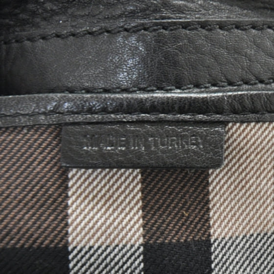 Pebbled Leather Tote Black