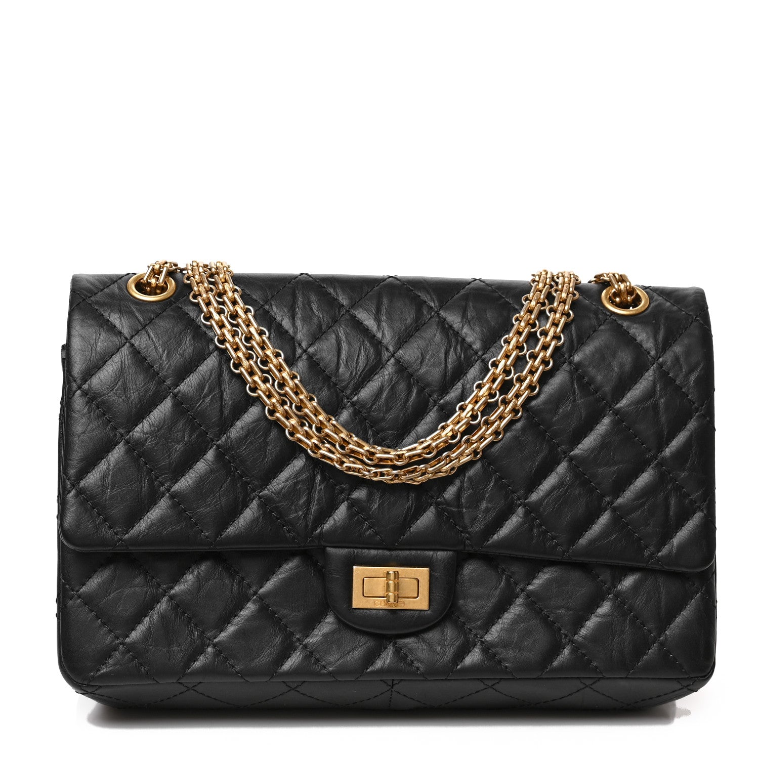Chanel Aged Calfskin Quilted 2.55 Reissue 226 Flap Black 1 of 9