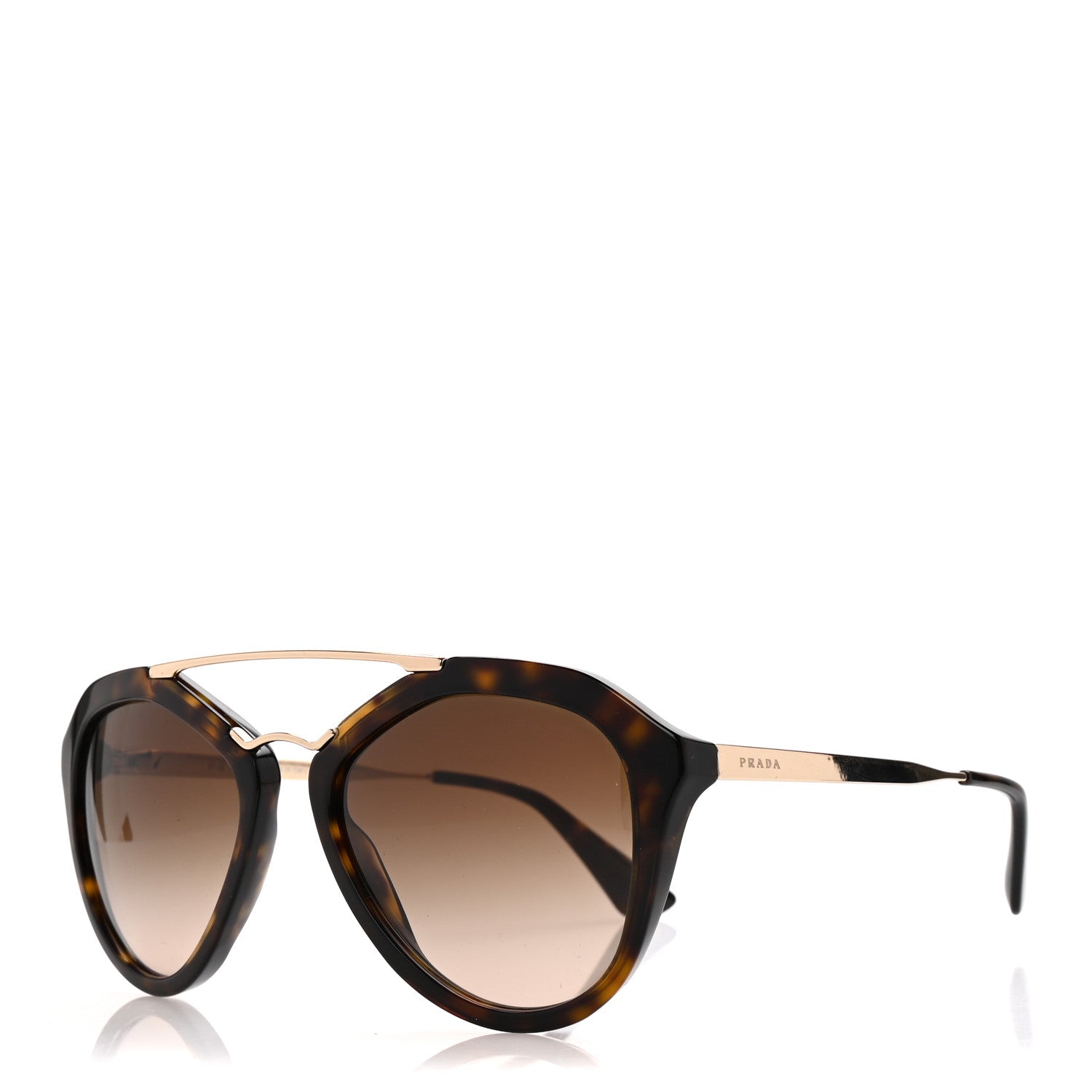Prada Cinema Sunglasses SPR 12Q Tortoise Gold 1 of 8