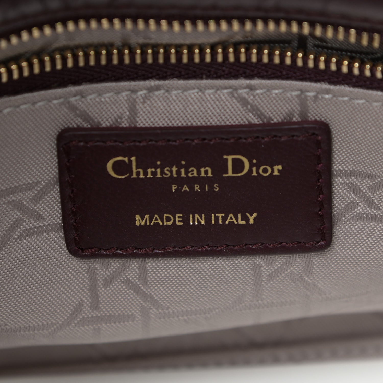Christian Dior Lambskin Cannage Small Lucky Badges My Lady Dior Burgundy 6 of 15