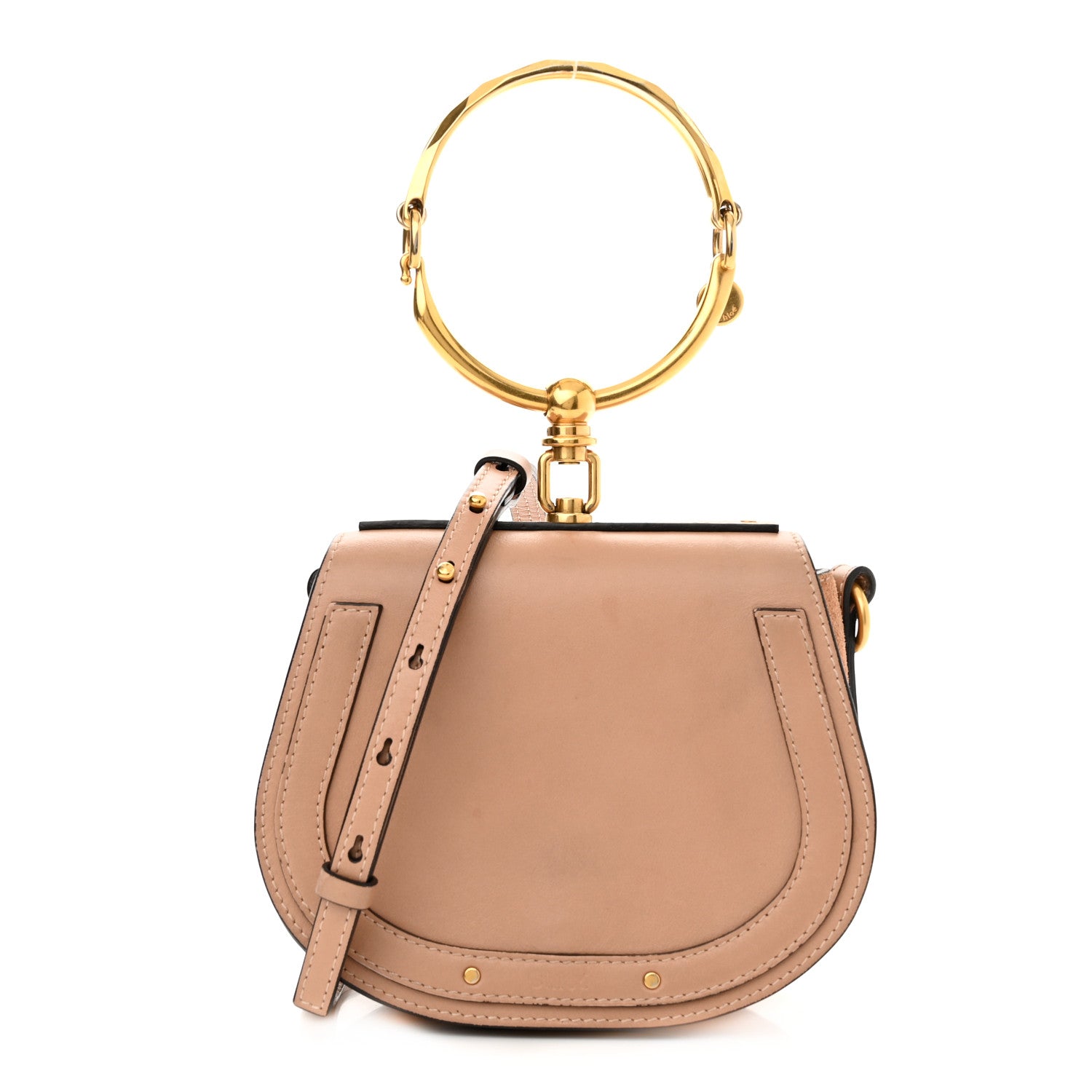Chloe Calfskin Suede Small Nile Bracelet Bag Biscotti Beige 1 of 12