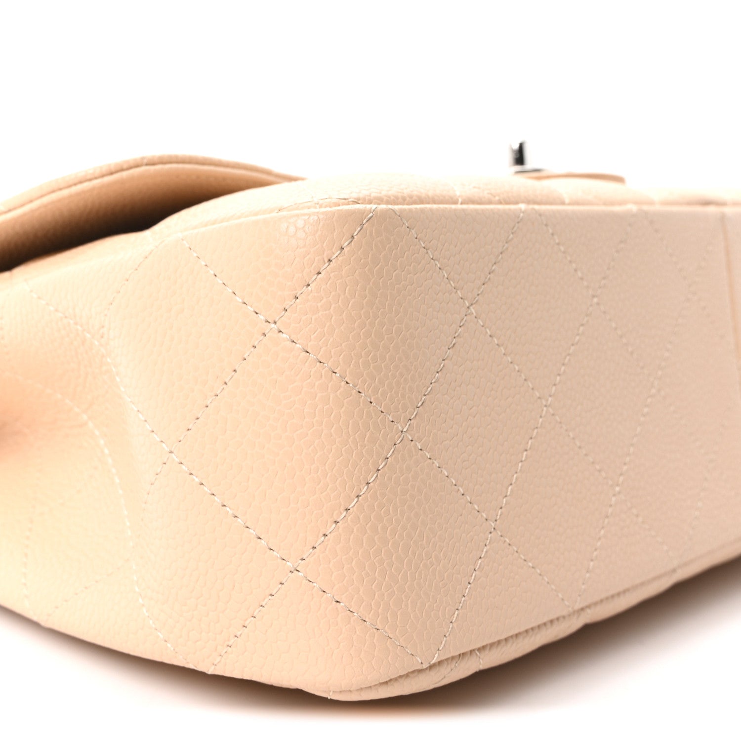 Chanel Caviar Quilted Jumbo Single Flap Beige Clair 9 of 10