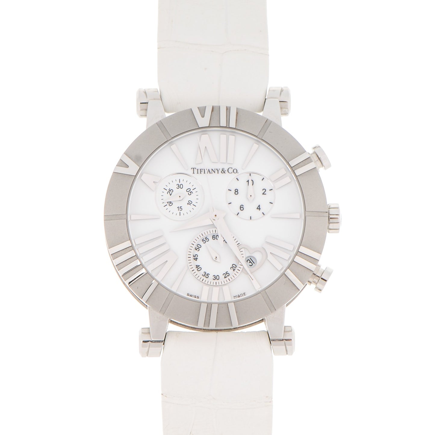 Stainless Steel Alligator 36mm Atlas Chronograph Quartz Watch