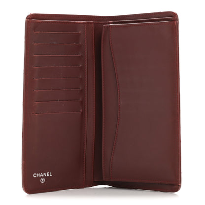 Chanel Caviar Quilted Yen Wallet Dark Red 5 of 12