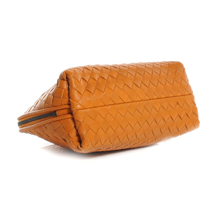 Bottega Veneta Nappa Intrecciato Small Cosmetic Case Orange 4 of 9