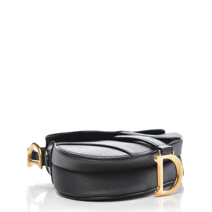 Christian Dior Grained Calfskin Mini Saddle Bag Black 4 of 7