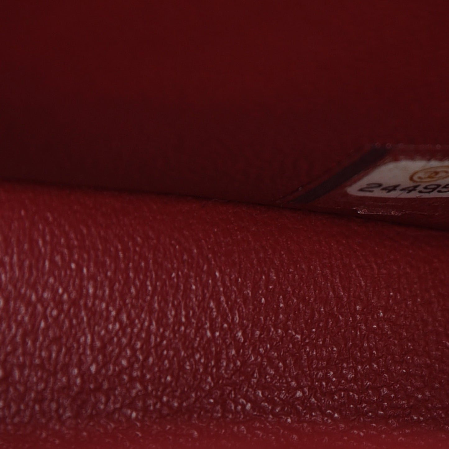 Caviar Quilted Mini Rectangular Flap Dark Red