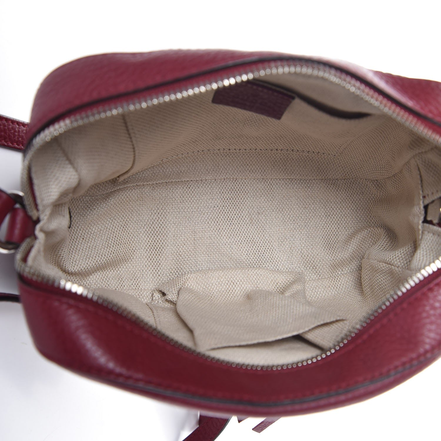 Gucci Pebbled Calfskin Studded Small Soho Disco Bag Soft Burgundy 5 of 8