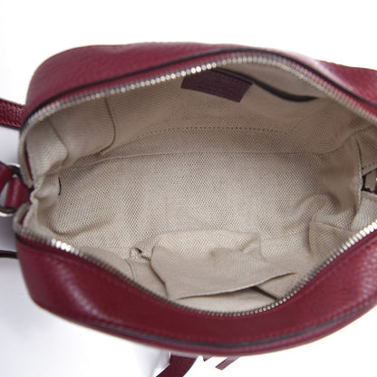Gucci Pebbled Calfskin Studded Small Soho Disco Bag Soft Burgundy 5 of 8