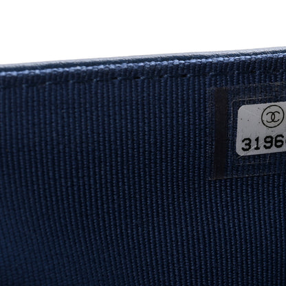 Chanel Caviar Quilted Medium Flap Wallet Dark Blue 8 of 12