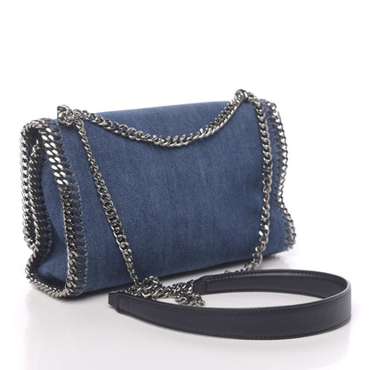 Stella McCartney Eco Denim Embroidered Falabella Crossbody Cerulean 3 of 10