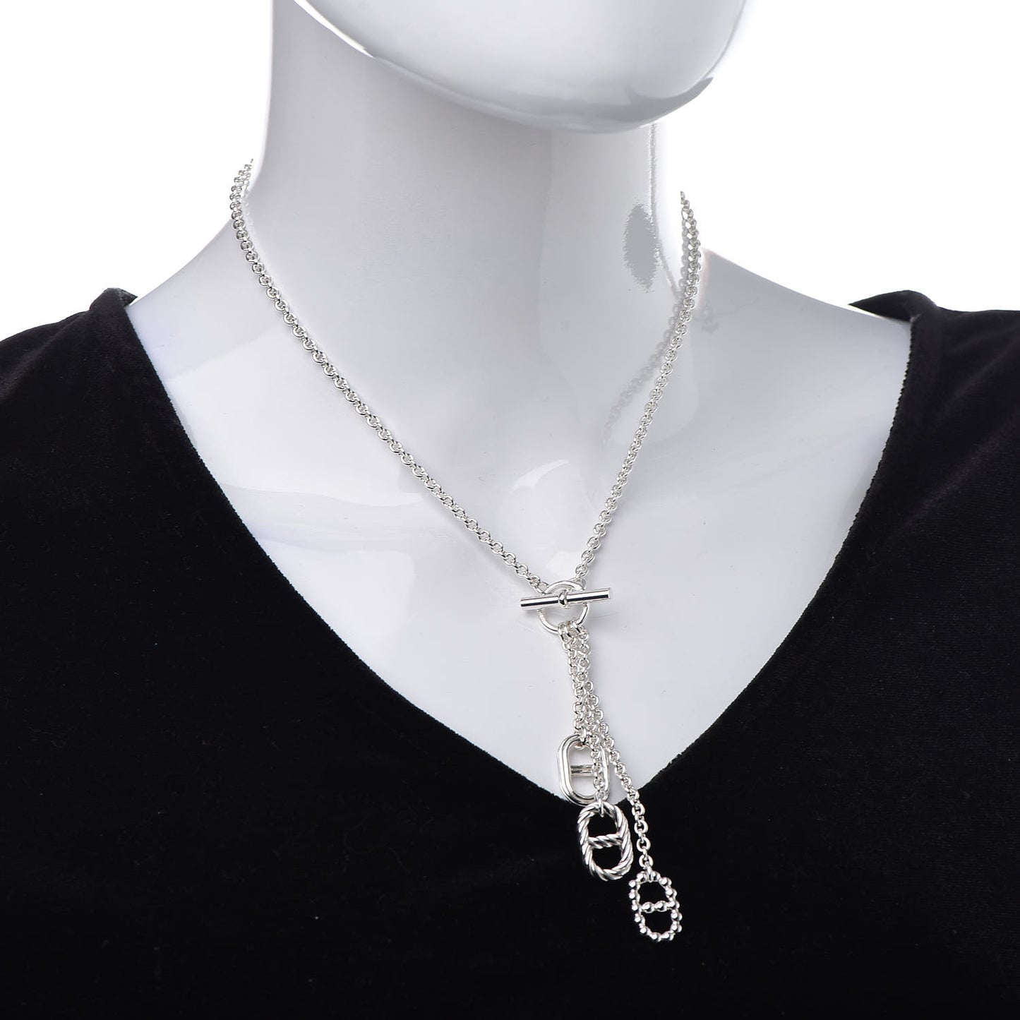 Sterling Silver Chain D'Ancre Parade Lariat Necklace