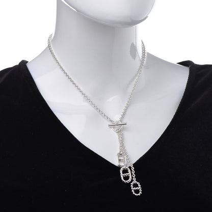 Hermes Sterling Silver Chain D'Ancre Parade Lariat Necklace 2 of 5