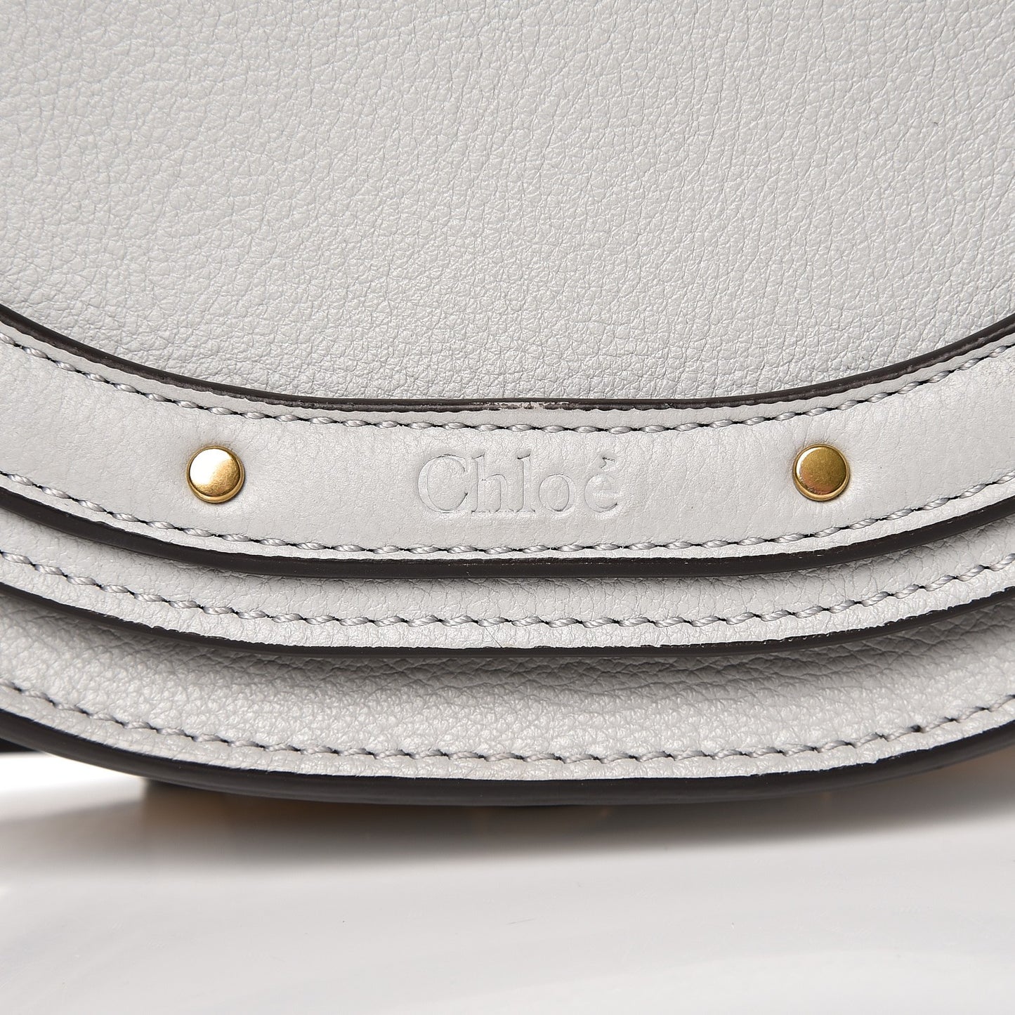 Calfskin Small Nile Bracelet Minaudiere Bag Airy Grey