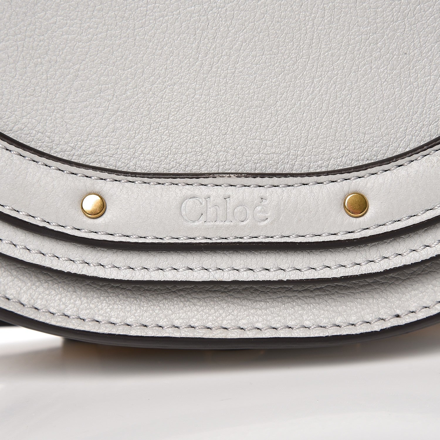Chloe Calfskin Small Nile Bracelet Minaudiere Bag Airy Grey 6 of 8