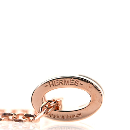 Hermes Lacquered Rose Gold Mini Pop H Pendant Necklace White 4 of 4