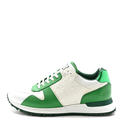 Louis Vuitton Calfskin Empreinte Mens Run Away Sneakers 8 White Green 1 of 9