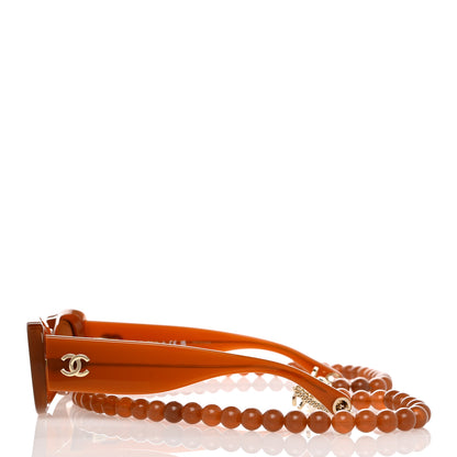 Chanel Acetate Rectangle Sunglasses 5488 Brown 4 of 10