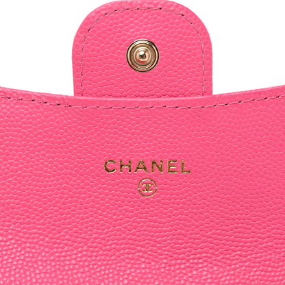 Chanel Caviar Quilted Flap Card Holder Wallet Pink 6 of 10