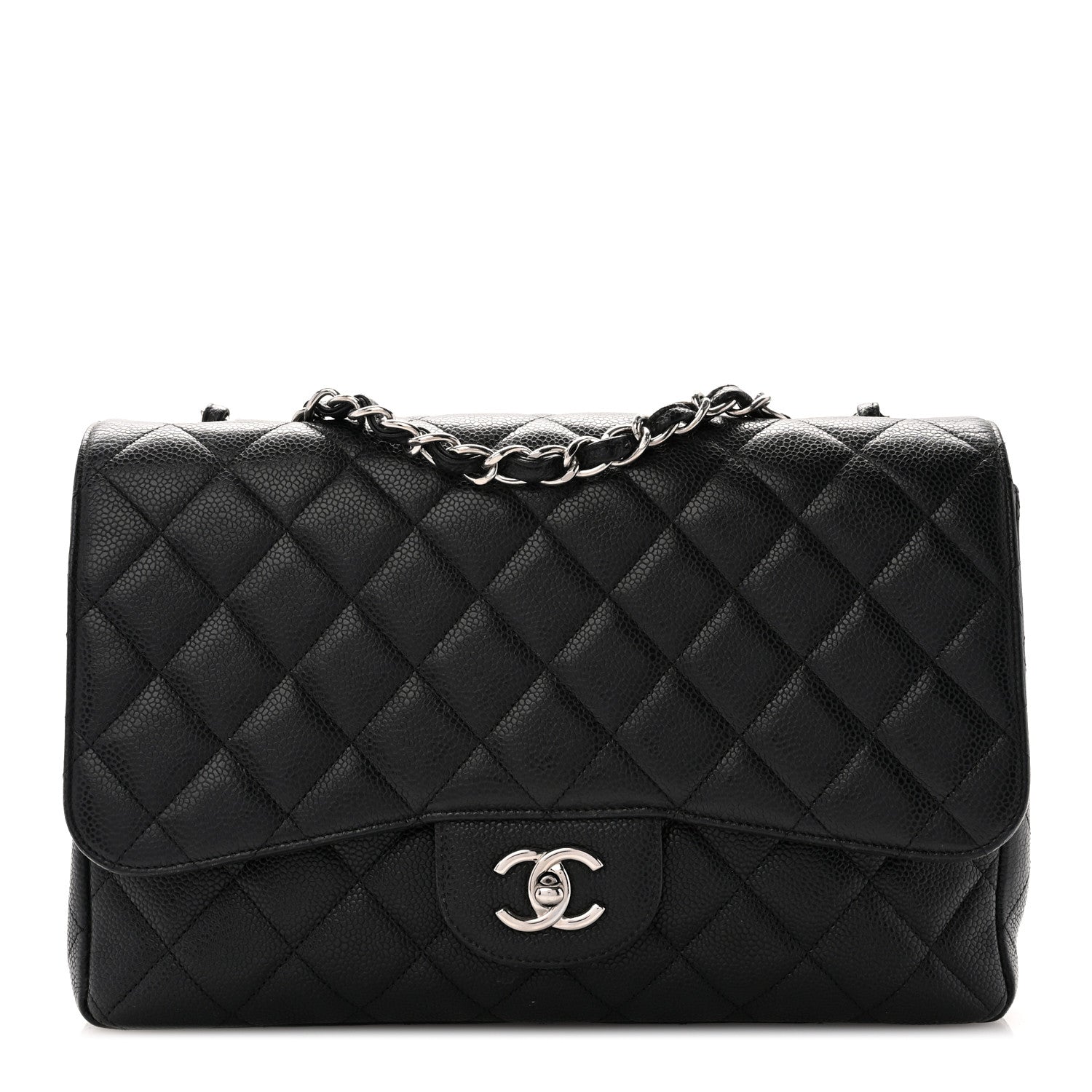 Chanel Caviar Quilted Jumbo Single Flap Black 1 of 11