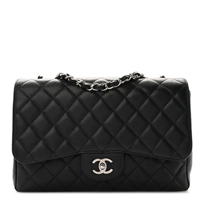 Chanel Caviar Quilted Jumbo Single Flap Black 1 of 11