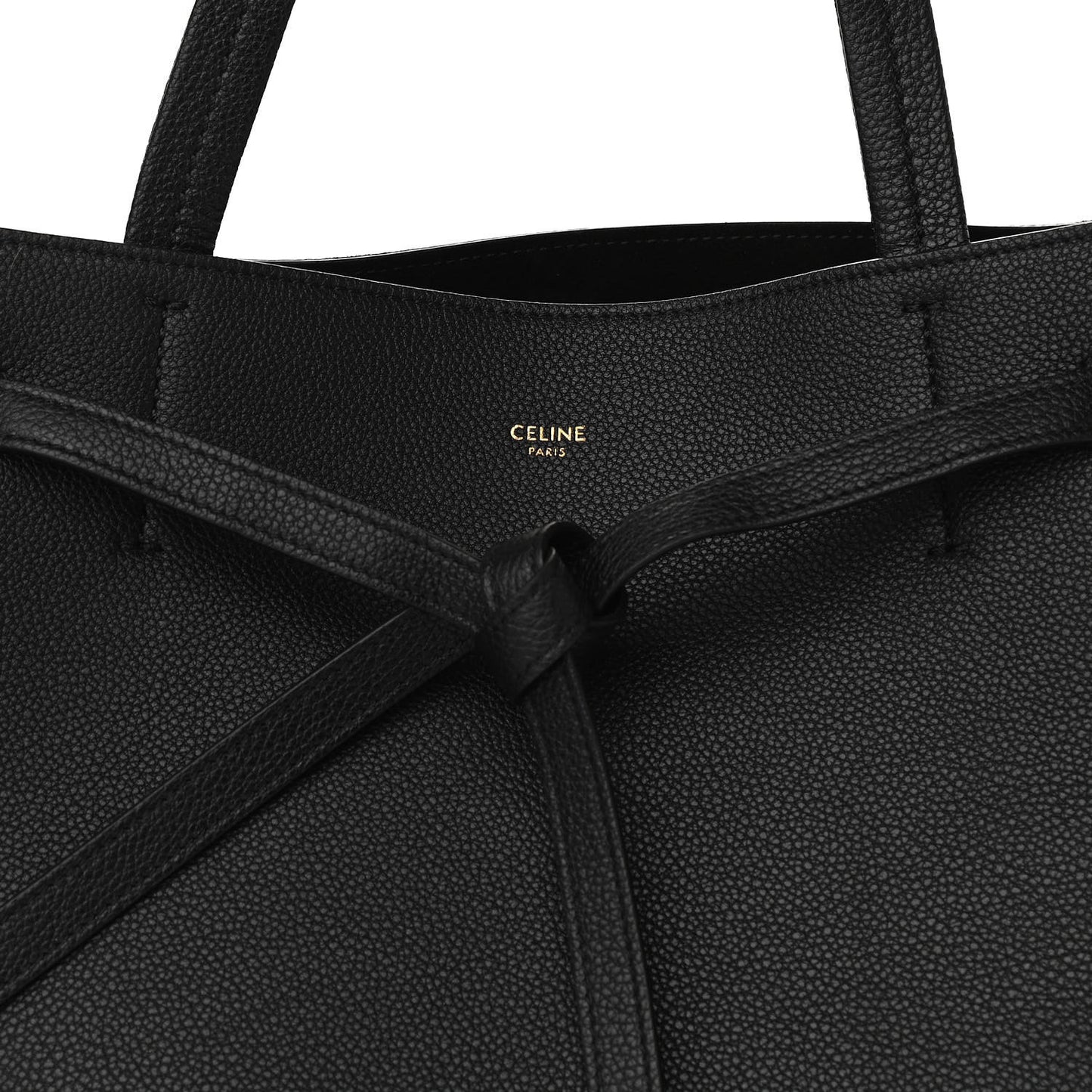 Soft Grained Calfskin Small Belt Cabas Phantom Black