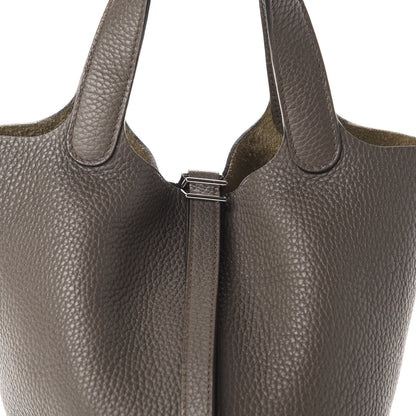Hermes Taurillon Clemence Picotin Lock 18 PM Etain 10 of 10