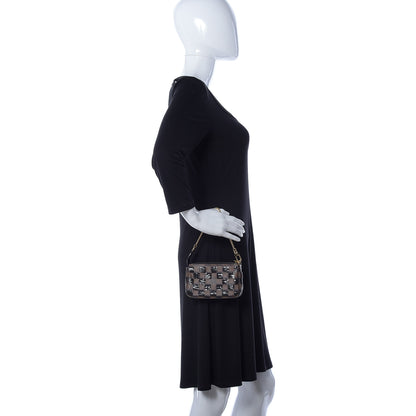 Louis Vuitton Damier Paillettes Mini Pochette Accessories Black 3 of 11