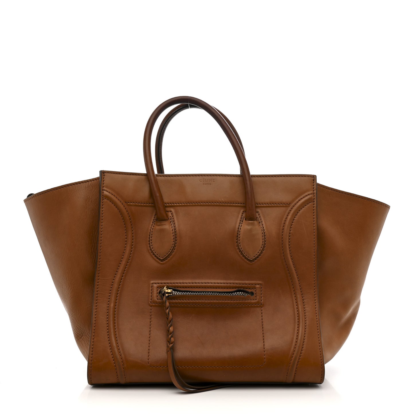 Natural Calfskin Medium Phantom Luggage Tan