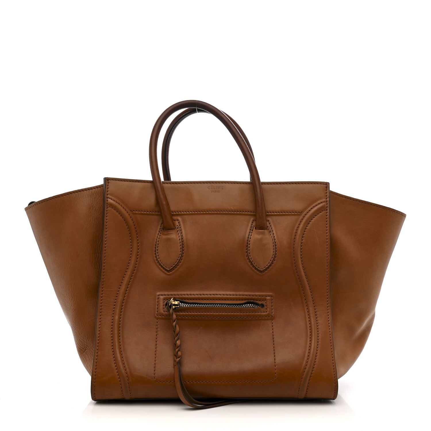 Celine Natural Calfskin Medium Phantom Luggage Tan 1 of 18
