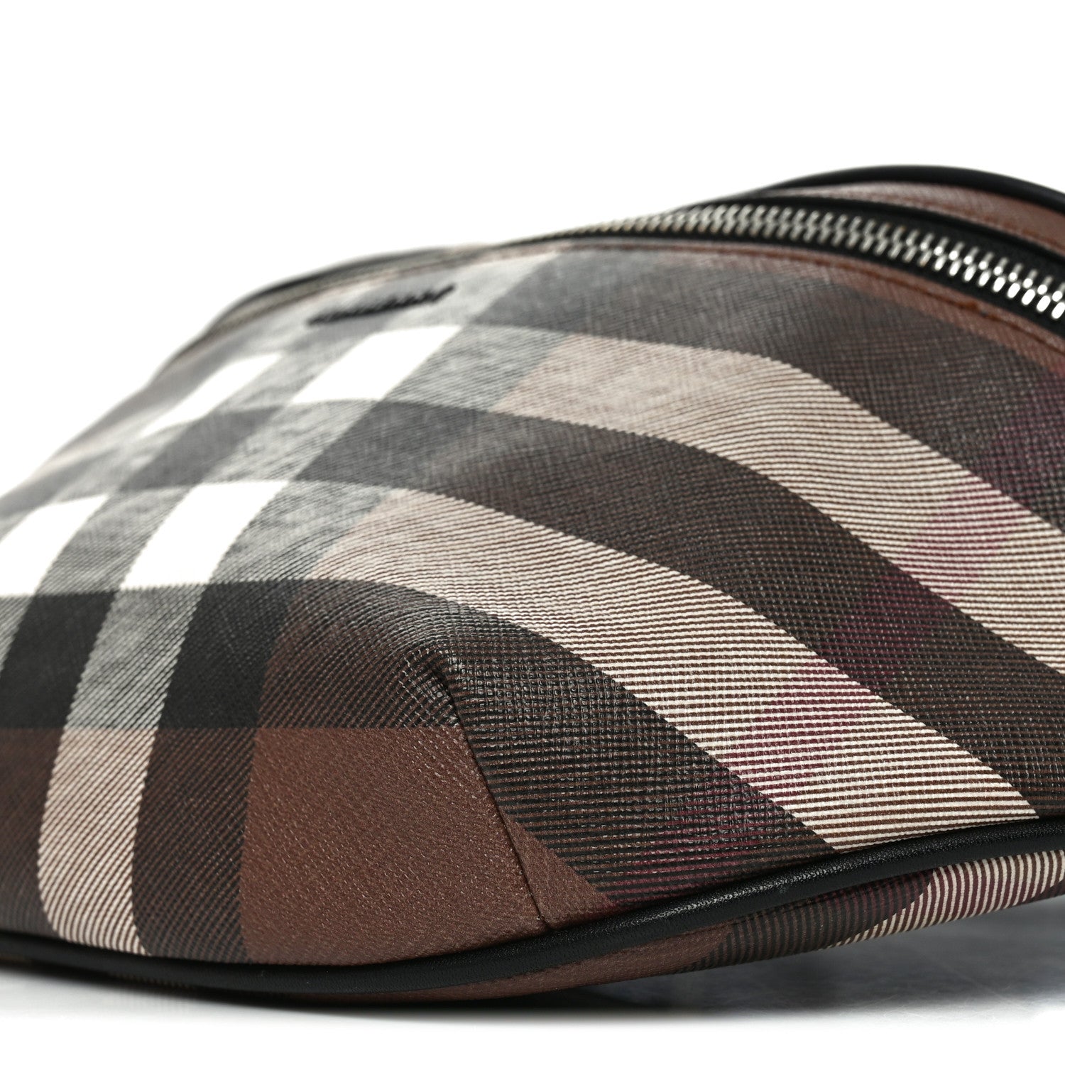 Burberry E-canvas Check Bum Bag Dark Birch Brown 1884335